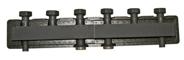 Стальной распределительный коллектор 2 (3) отопительных контура в теплоизоляции DN 25 STOUT