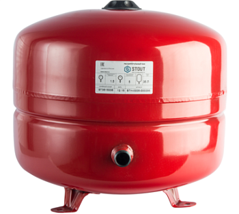 Мембранный бак д/отопления 35л STOUT (3/4", вертикальный, диафрагма)