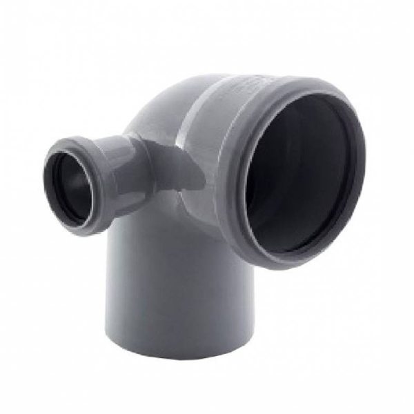 Отвод 110 50*87 c  патрубком (выход 50 левый) канал. вн. PPRC