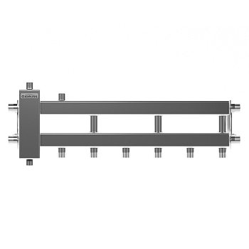 Балансировочный коллектор Gidruss BMSS-40-4D нерж.сталь (все контуры 3/4")
